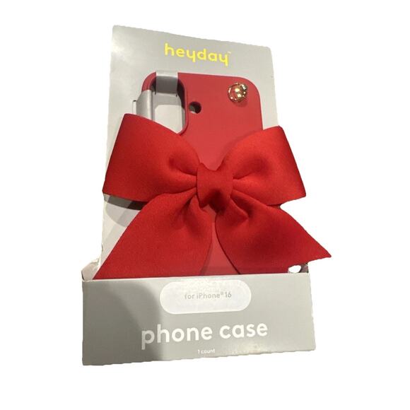 Heyday Red Bow I Phone 16 Case New Holiday, Novelty Adorable Target Exclusive - Picture 1 of 4